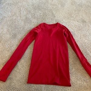 Lululemon swiftly red long sleeve size 2